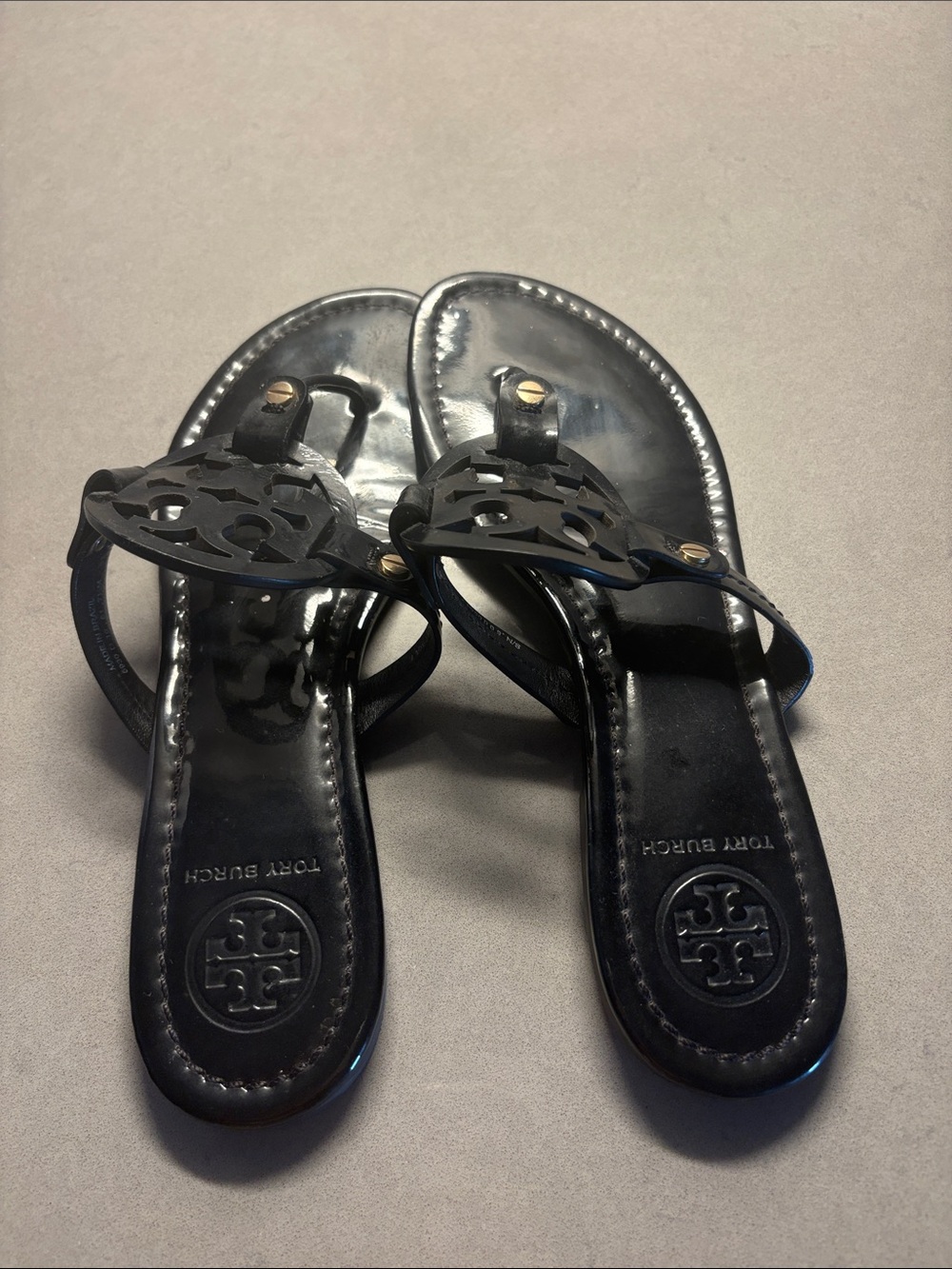Tory Burch Black Miller Sandals 7 - Picture 2 of 3